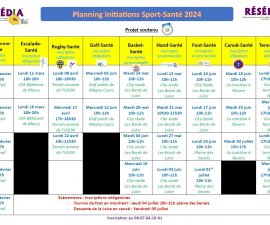 Planning Initiations sport-santé 2024